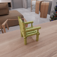 HighQuality2.png 3D Bamboo Chair Decor and Toy with 3D Stl Files and Gift for Kids & Home and Living, Kids Toy, Bamboo Decor, 3D Printing, Bamboo Art