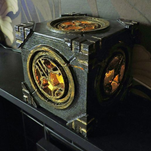 Skyrim Runed Lexicon LED / Echo Dot / USB Shiny Thing Holder 3D model