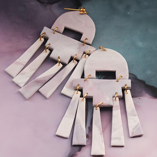 POLYMER CLAY CUTTER ROMAN HOUSE PENDANT X3 SIZES 3D model