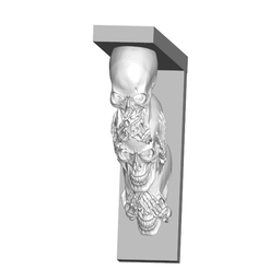 3sbfront.png 3 Supports d'étagère Wise Skulls (montage par ruban adhésif nucléaire)