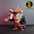 TAZMANIA_02.png Taz the Tasmanian Devil – Peaky Blinders Urban Vibes |  No AMS / Multi-Part / 3MF