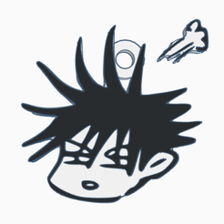 6.png Archivo STL LLAVERO/KEYCHAIN MEGUMI FUSHIGURO / JUJUTSU・Objeto para impresora 3D para descargar