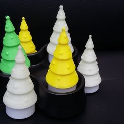 20151215_103141.jpg Archivo 3D gratuito Árbol de Navidad para velas de té LED・Design para impresora 3D para descargar