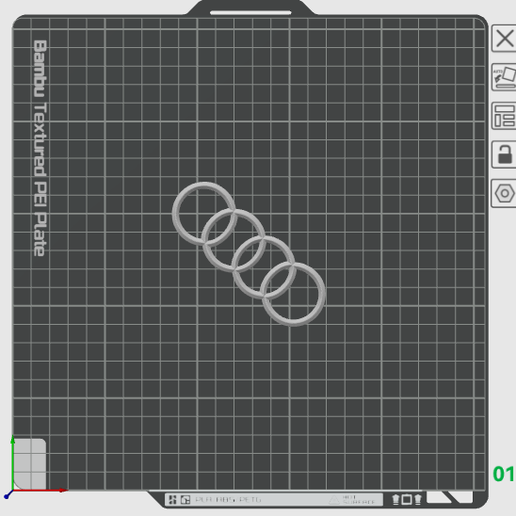 🚗 Audi Logo Rings・ STL File for 3D printing・Cults