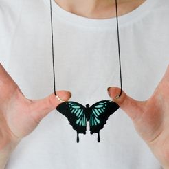 1.jpg Free STL file Butterfly Necklace・3D printer model to download