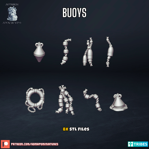 Buoys (Basing Bits/Pre-supported) 3D model