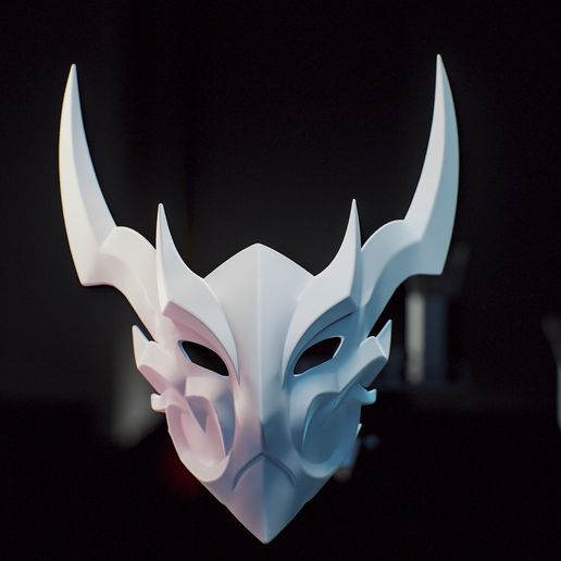 Yasuo blood moon Mask from League of Leyends - Máscara de la Luna de Sangre de Yasuo, de League of Legends