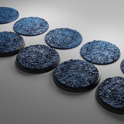 ovw.png Archivo STL 5x 60mm base con suelo rocoso v2 (+toppers)・Modelo para descargar y imprimir en 3D