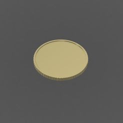 Coin.jpg Télécharger fichier STL gratuit Pièce brute de 50 mm - avec fichier source • Design imprimable en 3D, aaronjellis