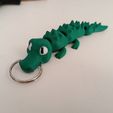 photo1713029362.jpeg Crocodile Flexi Keychain (STL/3MF COLORED VERSION)