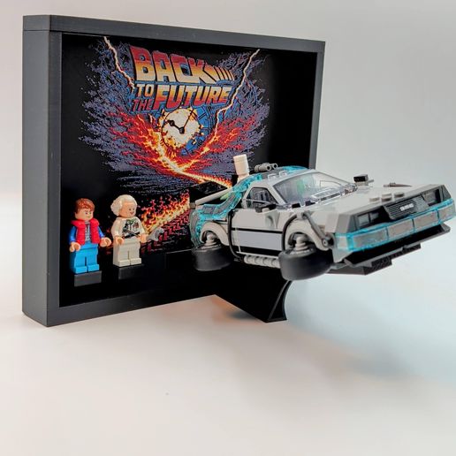 Lego Speed Champions - Time Machine from Back to the Future Display