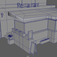 Bar_Restaurant_City_Pack_01_Low_Poly_Wireframe_04.png Bar Restaurant Hotel Low Poly // Design 01