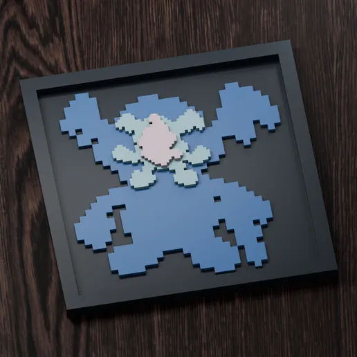 Mr. Rime Line - Pokemon Silhouette Frame | Box sprite | STL