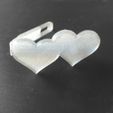 heart CLIP clear-2.jpg Download free STL file Two Hearts Hair Clip • 3D printable template, delukart