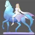16.jpg Elsa on horse white dress FROZEN2 disney girl princess 3D print model
