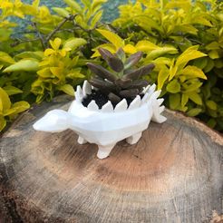 estegosaurio.jpeg Fichier STL POT DE PLANTES POUR STEGOSAURE - POT DE PLANTES POUR STEGOSAURE・Modèle à imprimer en 3D à télécharger