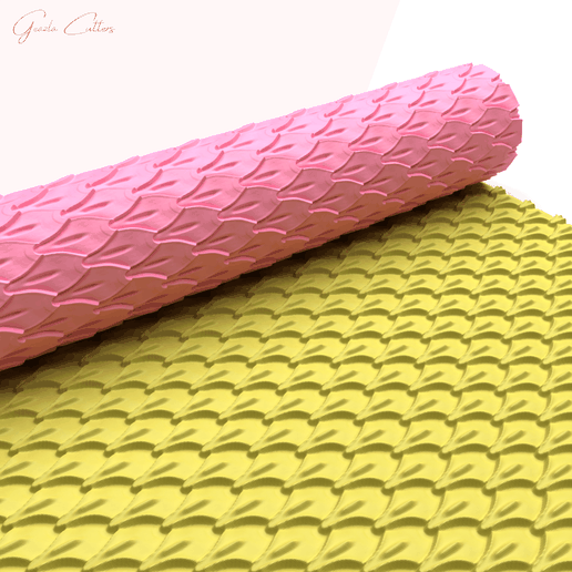 fssff.png Dragon Scales Texture Roller For Polymer Clay, Skin Clay Texture Rolling Pin, Polymer Clay Tool, Printable, Digital STL File, No: 1413