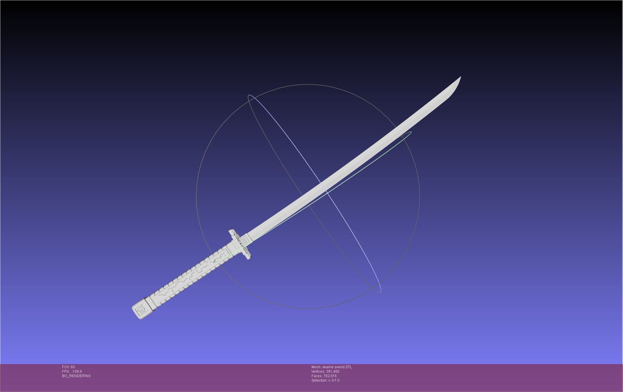 meshlab-2022-01-14-07-09-11-43.jpg STL file Akame Ga Kill Akame Sword And Sheath Printable Assembly・Template to download and 3D print, julian-danzer