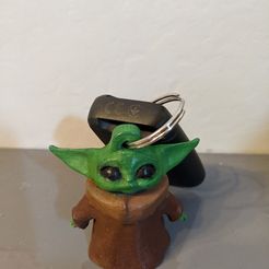 160198106_340635810717940_3464087097627003487_n.jpg Datei STL baby yoda - keychain / bébé yoda porte-clés・Design für 3D-Drucker zum herunterladen