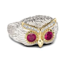 1 (1).jpg JCR 1006 Feather Design Round Cut Sterling Owl Ring