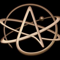 01.JPG Бесплатный STL файл Atheist logo・3D-печать объекта для загрузки