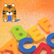 Insta novo (4).png Tiger with letter to decorate and play