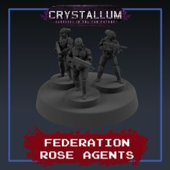 RA.jpg Free STL file Federation Columbia Rose Agents・Object to download and to 3D print