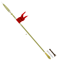 Spear-and-ringa.png Draupnir Spear With multiple Pommels and Ring included | Kratos Spear  | By CC3D