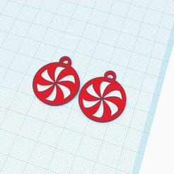 peppermint1.png peppermint christmas holiday earrings