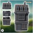 2.jpg Multi-storey brick store with roof windows, chimney and shopfront sign (7) - Medieval Gothic Feudal Old Archaic Saga 28mm 15mm RPG