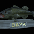 Bass-mouth-2-statue-4.png fish Largemouth Bass / Micropterus salmoides in motion open mouth statue detailed texture for 3d printing