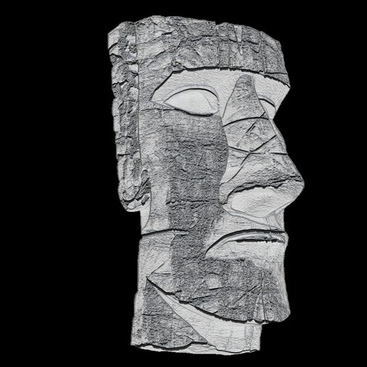 🗿 Moai Head Sculpture Easter Island Statue・ STL File for