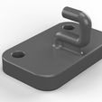 wall-hook-lying-down-view.jpg Rectangular Wall hook with rounded edges.