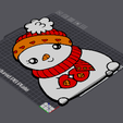 Snowman-I-Wall-Decor-Color-3mf.png Christmas: Snowman I Wall Decor