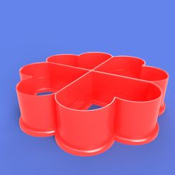 Sandwich-cutter-four-hearts-2.jpg STL-Datei 4 MIT DEM SANDWICHSCHNEIDER AUSGESCHNITTENE HERZEN・Vorlage für 3D-Druck zum herunterladen