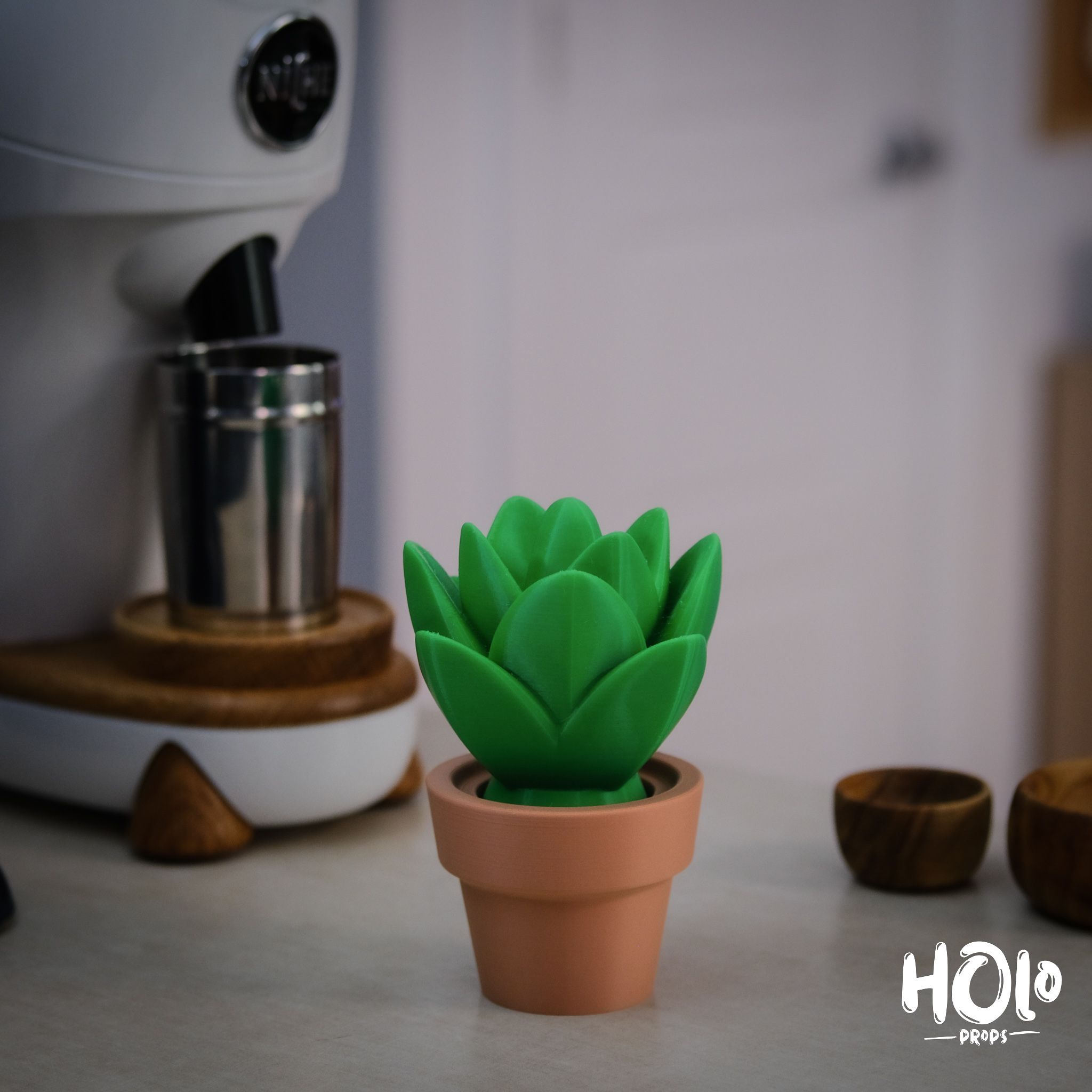 DSCF5018.jpg 3D file Cute Cactus Home Decor - Print in Place・Model to download and 3D print, Holoprops