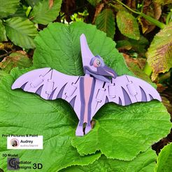 Pictures & Paint Audrey audrey3dp Fichier 3D Pteranodon・Objet imprimable en 3D à télécharger, GladiatorDesigns3D