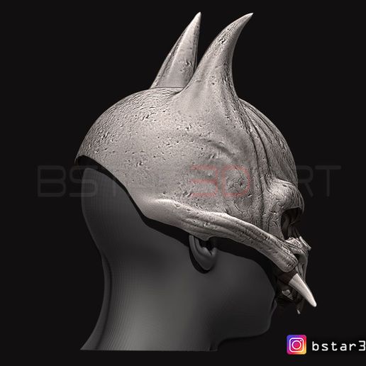 20.JPG Oni Skull Mask - Hannya Mask-Devil Mask For cosplay 3D print model