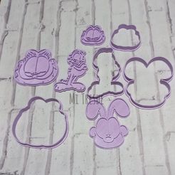 set-garfield.jpeg STL file Garfield cutter and marker set・3D printable model to download