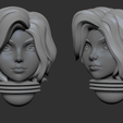 11.png Anime set of space nuns alternative heads 3D print model