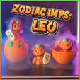 Zodiac-Imps-Leo-reference-image01.jpg Leo Flexi Imp - Zodiac Imp Collection Part 4 - Keychain & Straw Buddy, No Supports STL/3MF