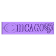 Chicago Banner.stl Chicago banner 3