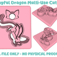 Playful.png Playful Dragon polymer clay cutter STL file