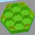 Original_90s_Hexagonal_Tessellation_Dice_Box.jpg Orginal 90's 7 Hex Tessellation "Hex Box" Dice Box.
