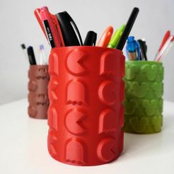 4.jpg Archivo STL Porta Lápiz - Mikey, batman y Pacman・Plan de impresora 3D para descargar