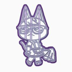 ghyyhyj.png STL file RAYMOND WAIFU MAID COOKIE CUTTER / ANIMAL CROSSING /NINTENDO SWITCH・3D printable design to download
