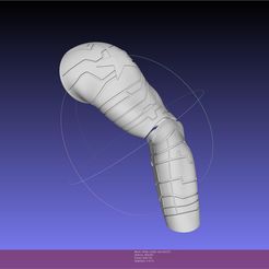 meshlab-2021-08-24-22-38-37-90.jpg STL file Marvel Winter Soldier Arm・3D printable model to download