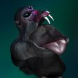 ShopC.jpg Monkey phantasy with tongue and teeth- STL-3D print model thread-eater, storage, table garbage can high-polygon
