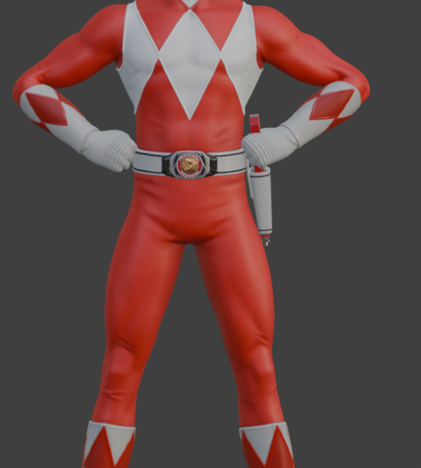 👾 Red Ranger - Tyrannosaurus Power Dynamic Pose | 3D Printable STL ...