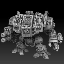 Dreadnought-18.jpg 3D file Silver Wardens Box Walking Robot of Death (supported)・3D print object to download